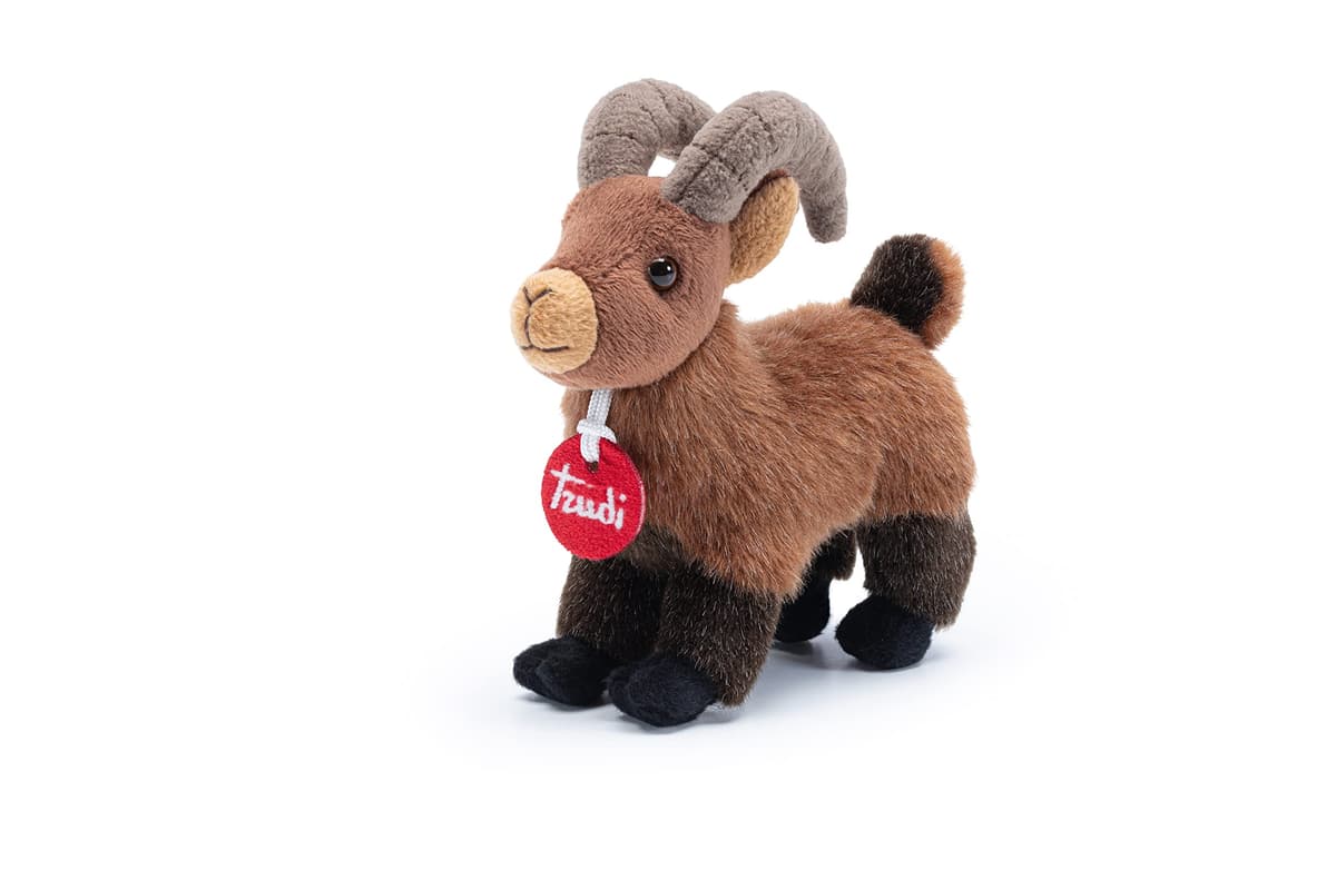 Trudi Trudino Cabra montès Deluxe Peluche Park Collection Peluche. Animales del Bosque | 9x16x15cm Medida XS | Colección Parque Stelvio | Modelo 55470
