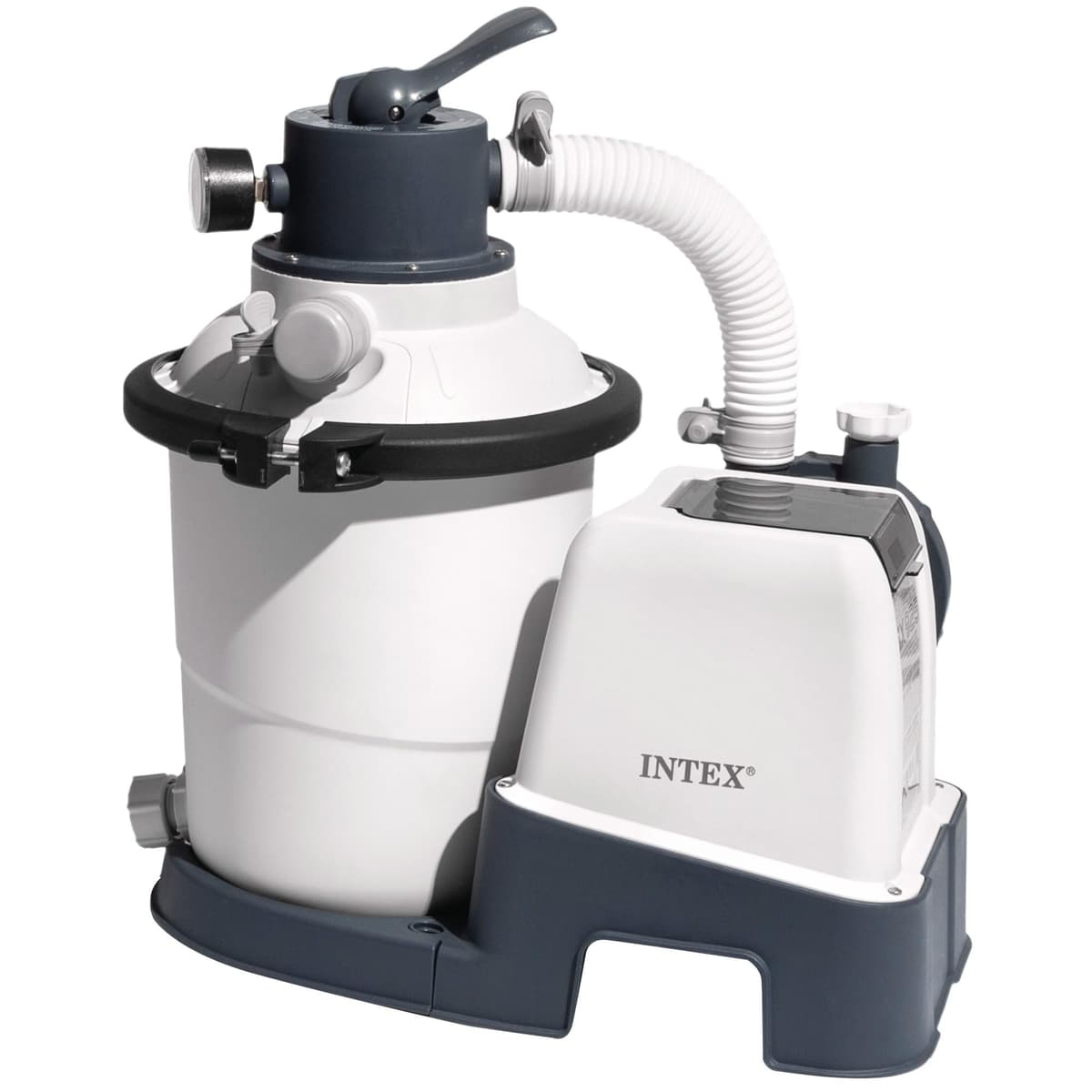 Intex 55249 - Depuradora de Arena Krystal Clear 3.500 L/H, depuradora Piscina Arena, Filtro Piscina, Bomba Piscina, para Piscinas Desmontables de hasta 17.000 L., 4 Funciones y Sistema de Bloqueo