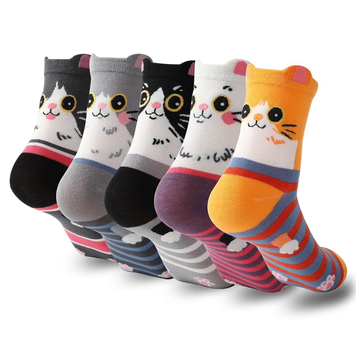 Kyralyn Birthday Gifts for Women Her Cat Socks, Cute Gifts Socks for Cat Lover Mum Teenage Girls Ladies Girlfriend Sister Nana, Unusal Surprise Friendship Besties Retirement Anniversary Present Idea
