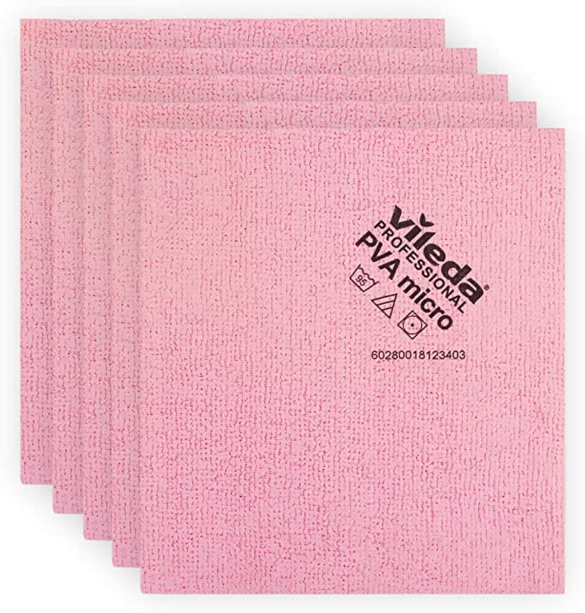Vileda Micro Paño de limpieza, rosa, rojo, 5 piezas