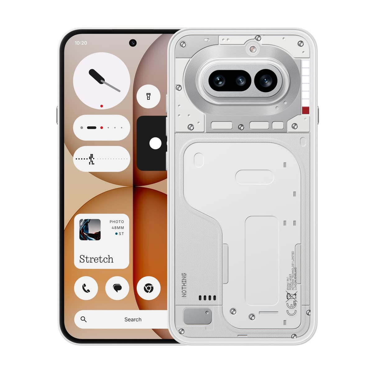 Nothing Phone (4a) - Triple Cámara 50MP, Ultra Zoom 70x, Smartphone Transparente, Batería Larga Duración, Carga Rápida 50W, AMOLED 120Hz, Glyph Bar, 8GB+256GB - Blanco