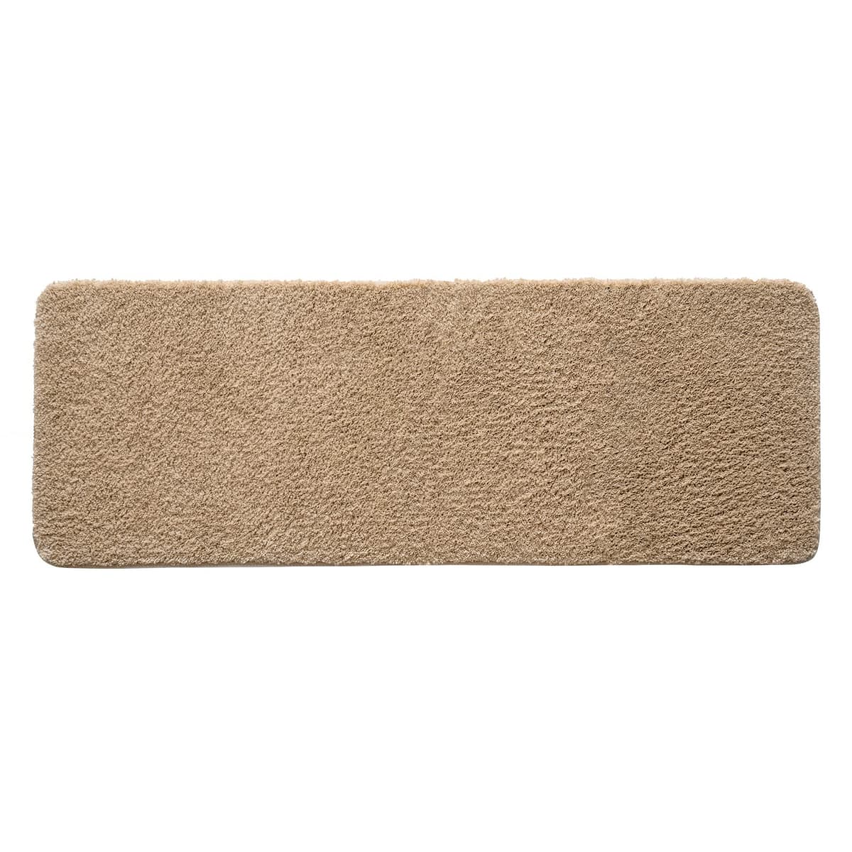 MIULEE Alfombra de Baño Antideslizante Absorbente Microfibra Alfombrilla Baño Lavable a Máquina Alfombra Ducha Baño Cocina Puertas de Entrada Pasillo para Dormitorio Salon Modernas 45x120 cm Beige