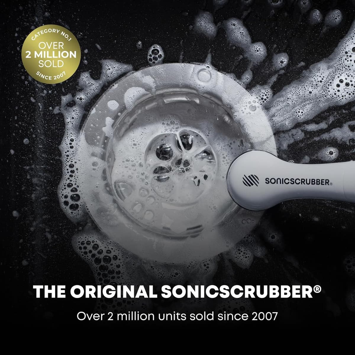 SONICSCRUBBER SonicScrubbers Sonic Scrubber Oscillating Cleaning Tool for the Kitchen and Bathroom, Grout, White