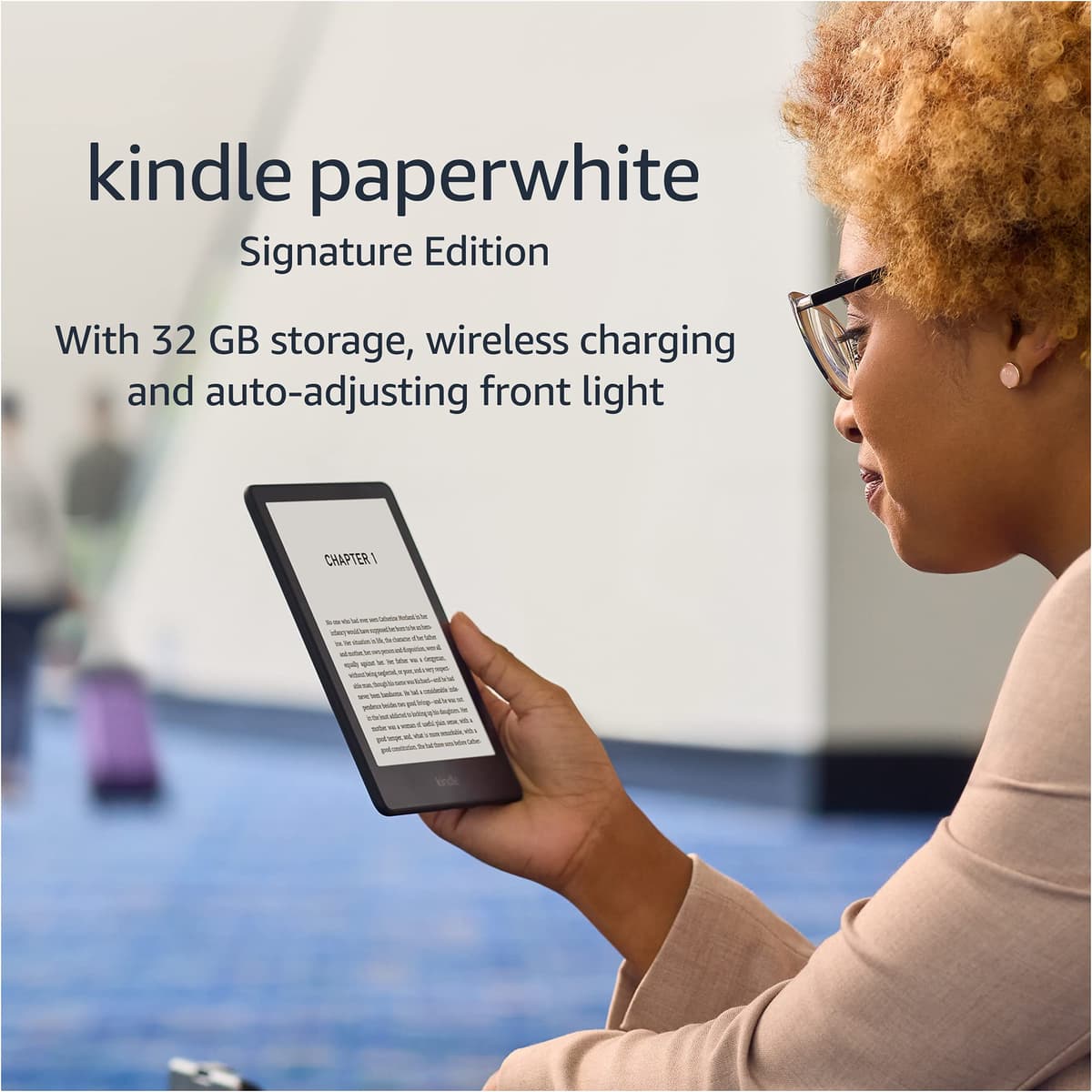Kindle Paperwhite Signature Edition | 32 GB with a 6.8" display, wireless charging and auto-adjusting front light, without Ads, agave green + Kindle Unlimited