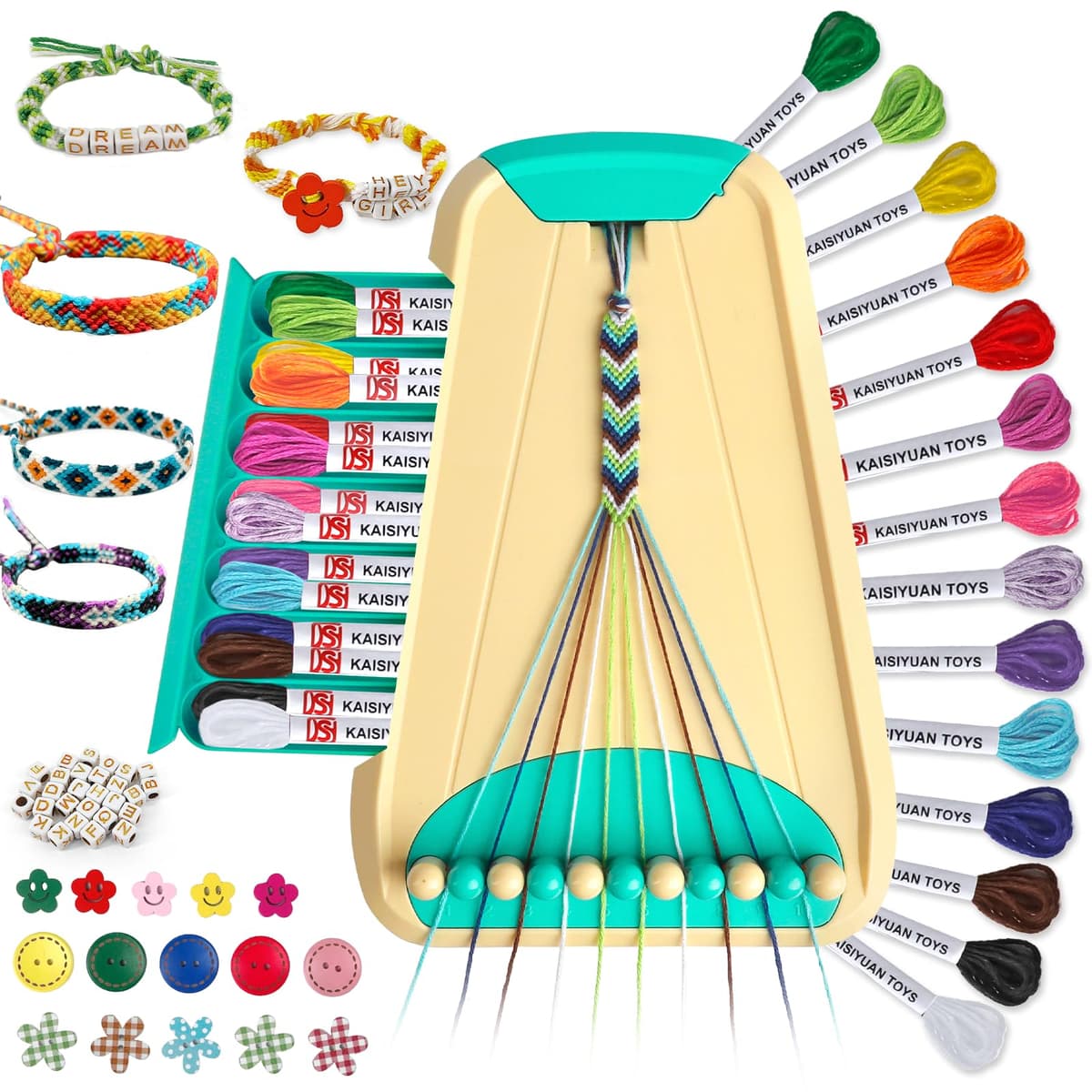 TingingYuli Arts & Crafts for Kids Ages 8-12, Friendship Bracelet Making Kit for Girls, Jewelry Making Kit, Gifts for Kids Age 6-12 (Blue)