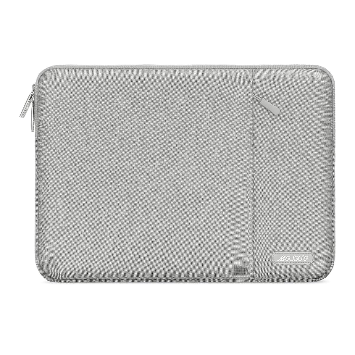 MOSISO Laptop Case 13.3 inch, 13-13.3 inch Laptop Sleeve Compatible with MacBook Air/Pro 13/Pro 14 M5 M4 M3 M2 M1, HP Dell ASUS Lenovo,Polyester Vertical Computer Sleeve Bag with Pocket, Gray