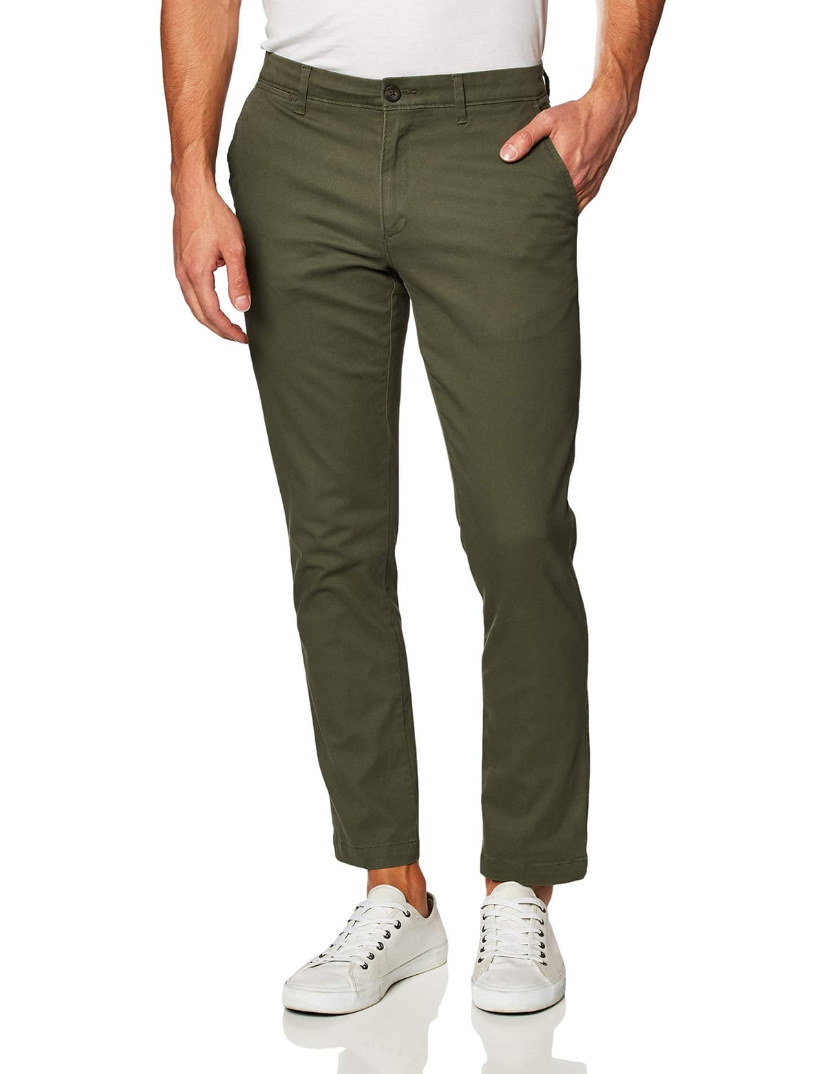 Amazon Essentials Pantalones Informales de Estilo Chino, Elásticos y de Corte Ajustado Hombre