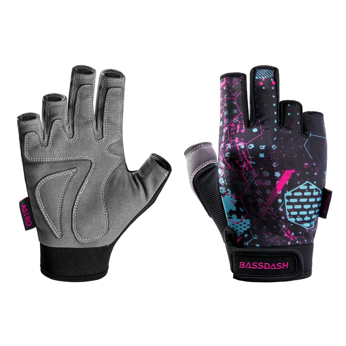 Bassdash Astro Heavy-Duty Sure Grip Guanti da Pesca Uomo Donna Guanti Senza Dita per Pesca Sportiva Kayak Paddling Vela MTB