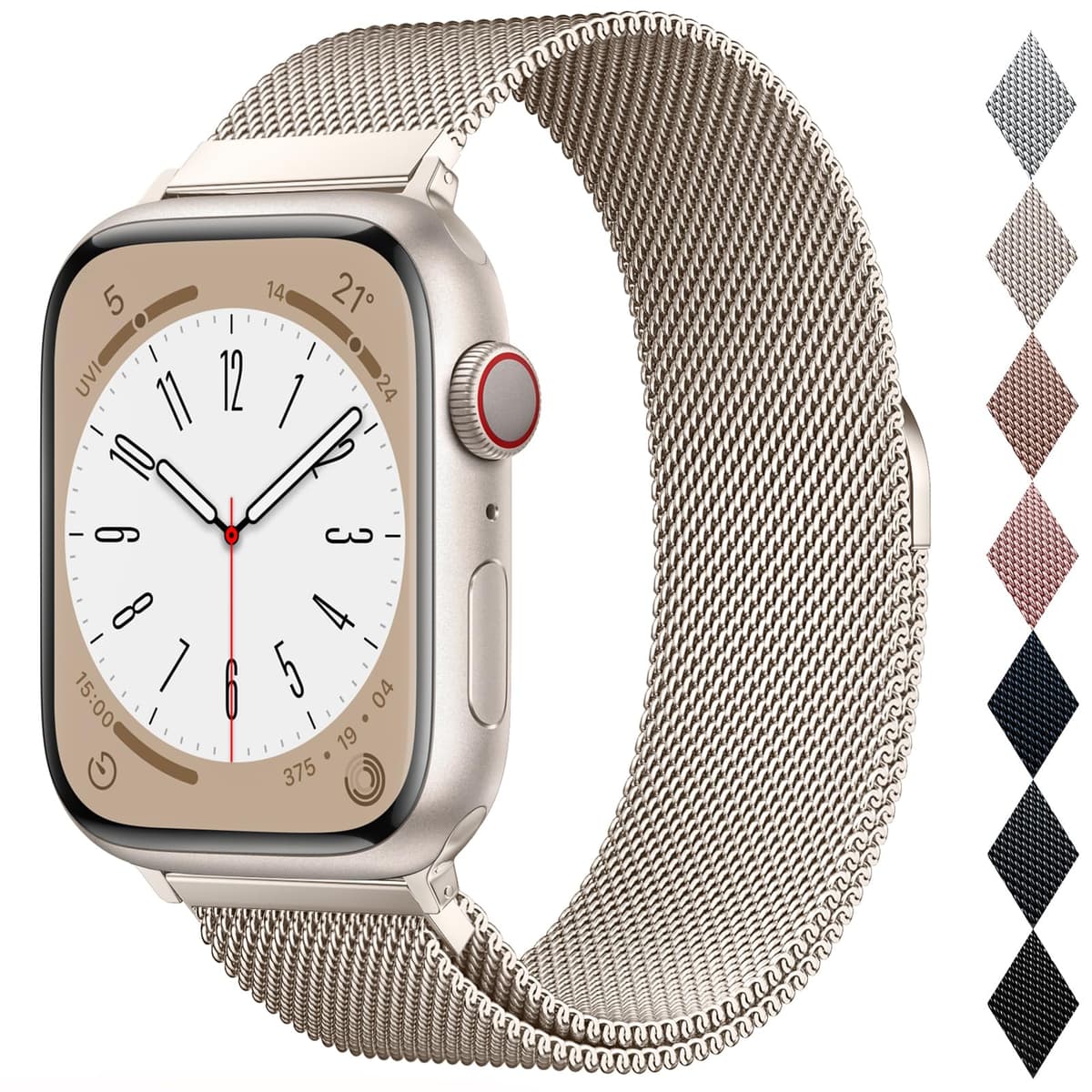Original Milanese Loop Compatible with Apple Watch Straps 38mm 40mm 41mm 42mm 44mm 45mm 46mm 49mm Women & Men, Magnetic Clasp Adjustable Metal Bands for iWatch Series 11 10 9 8 7 6 5 4 2,Ultra 3,SE 3