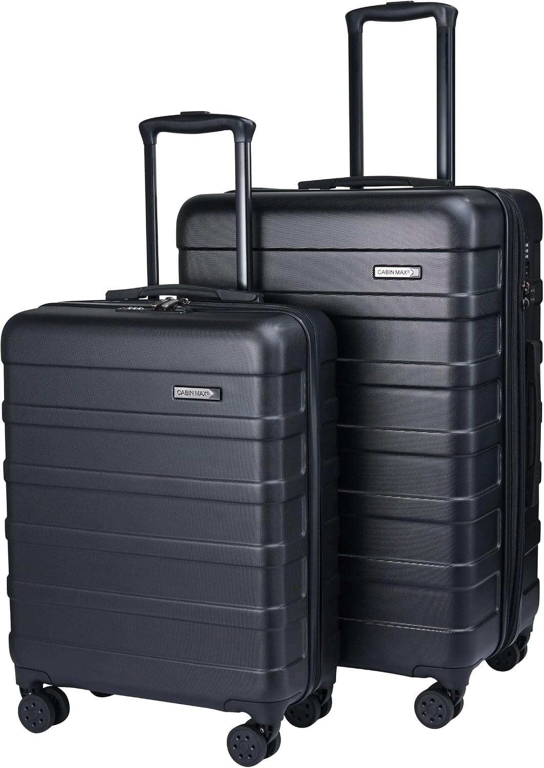 Cabin Max Anode 2-Piece Luggage Set – 100L Hold Check-in Case & 40L (55x40x20) Cabin Case, Hard Shell Spinner Wheels, Optimis