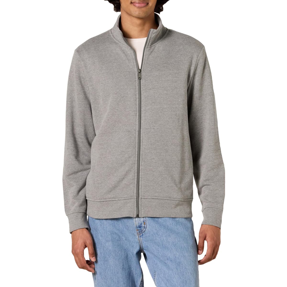 Amazon Essentials Sudadera Ligera de Felpa con Cremallera Completa y Cuello Perkins Hombre