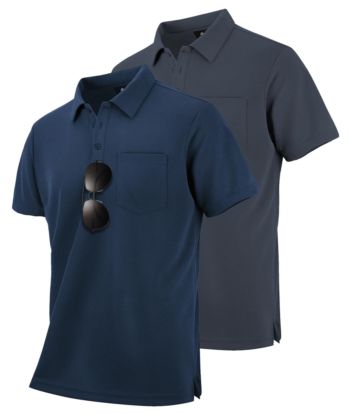 SwissWell Lote de 2 Polo Hombre Manga Corta Transpirable Golf Polos Camisa para Hombre