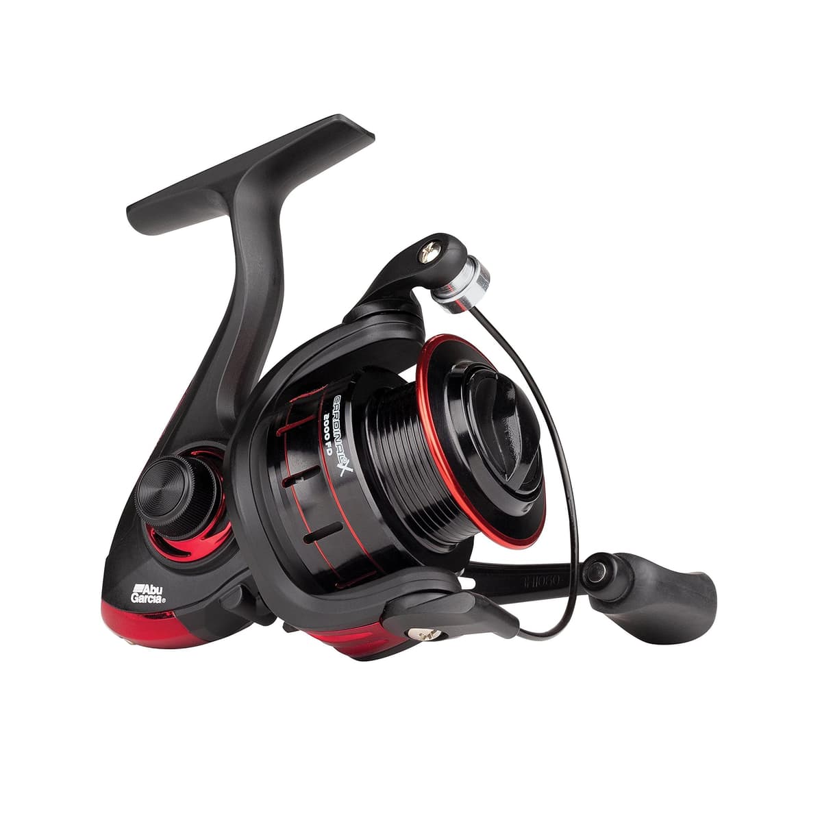 Abu Garcia Cardinal X - Carrete Giratorio Completo, Carrete de Agua Dulce para Pesca de señuelo depredador, Trucha, Perca, Lucio, salmón, Robusto y Ligero, Aluminio Negro y Rojo, Varios tamaños