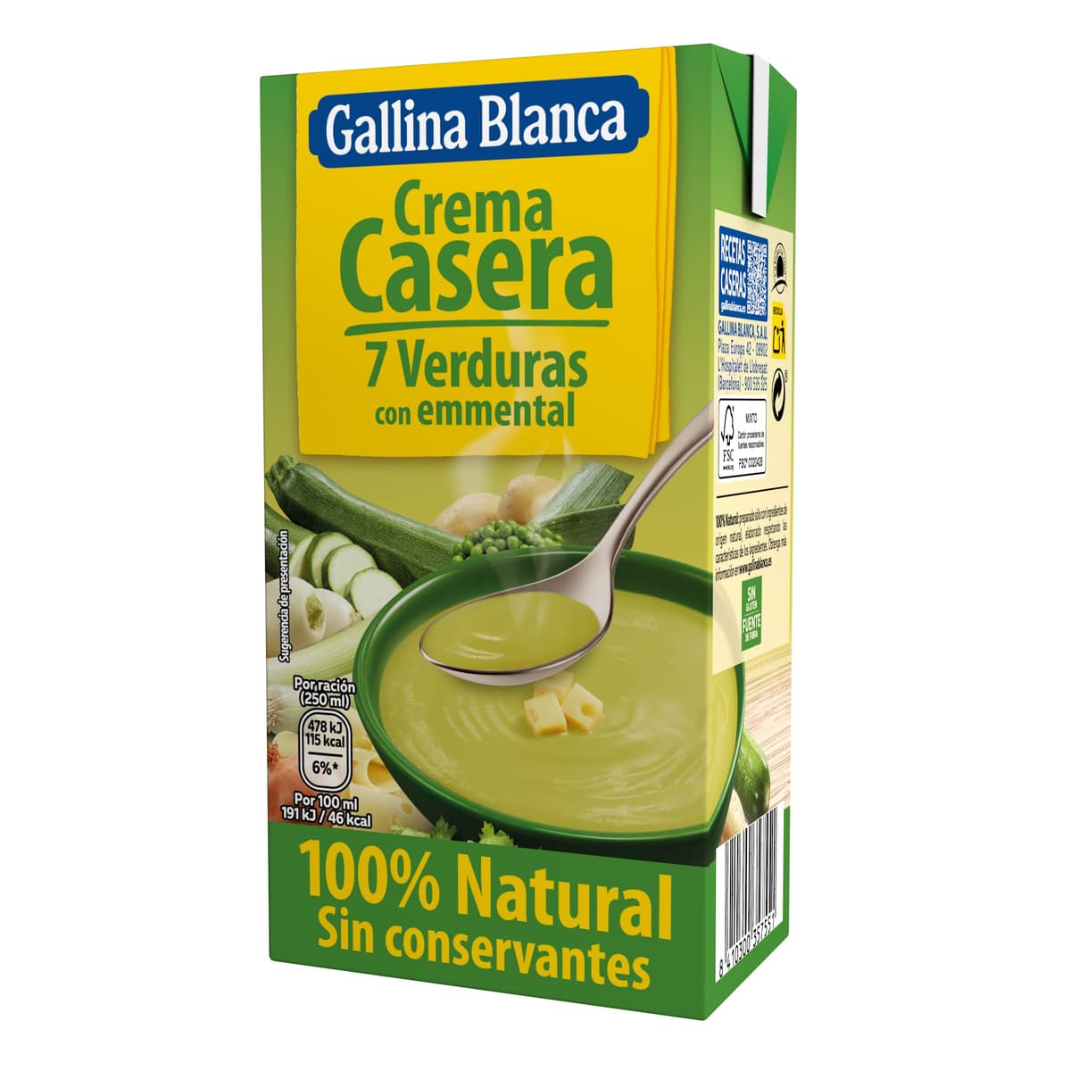 Gallina Blanca - Crema casera de verduras 500 ml