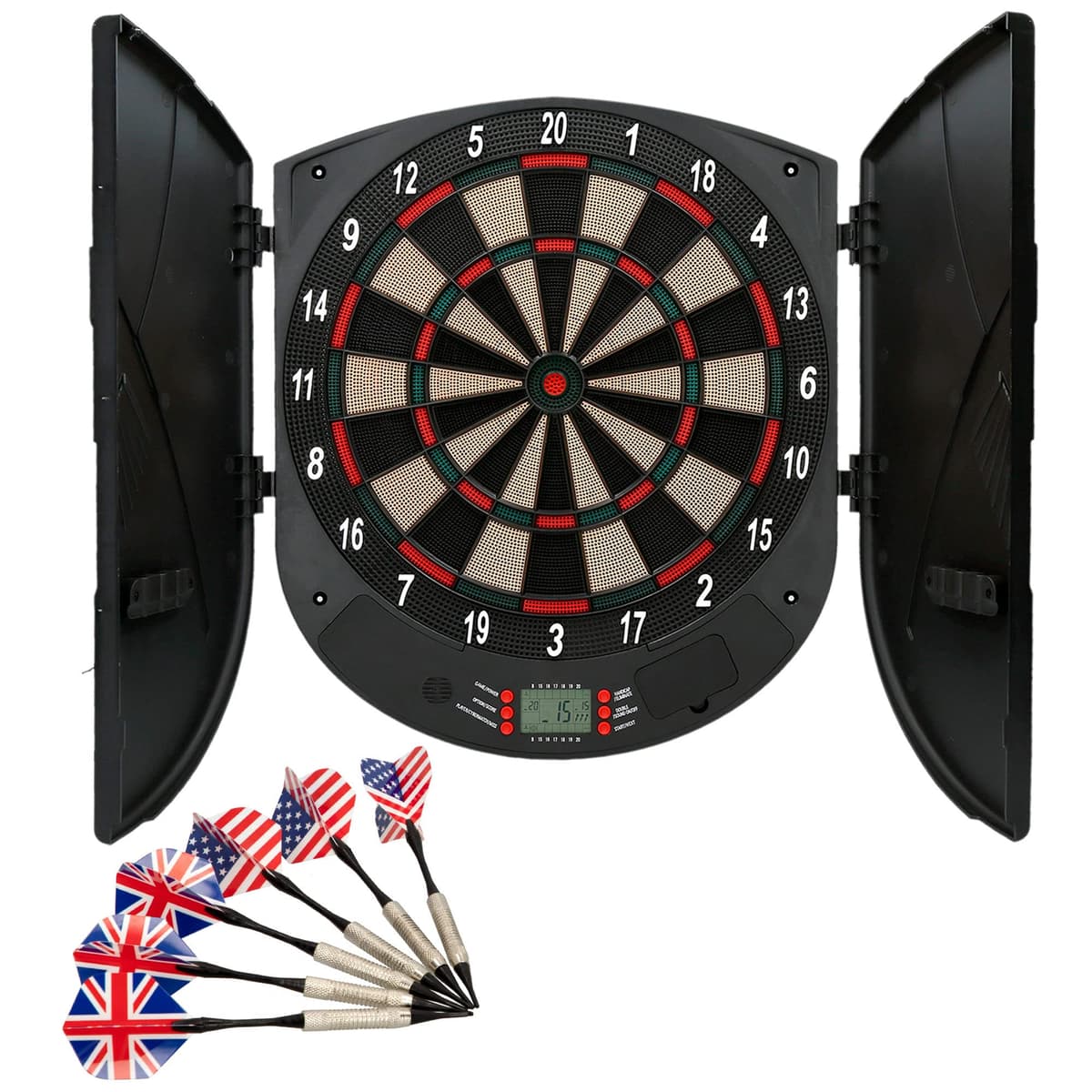 AKTIVE Diana electrónica multijuegos para niños y Adultos, Diana de Dardos Digital de Pared, Juguete Deportivo, Juguete de puntería, Diana de Dardos (54012)