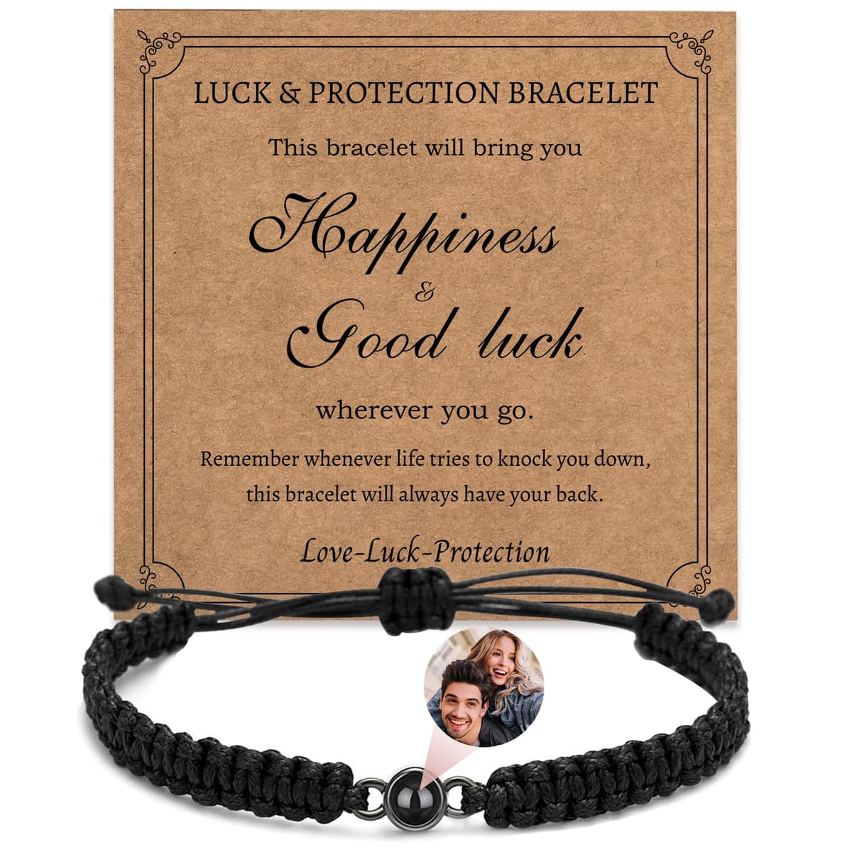 Easycosy Regalos Dia del la Madre, Personalizado Pulsera con Foto Dentro, Pulseras Personalizadas con Proyección de Imagen para Mamá, Papá, Pareja, Amigo, Novio