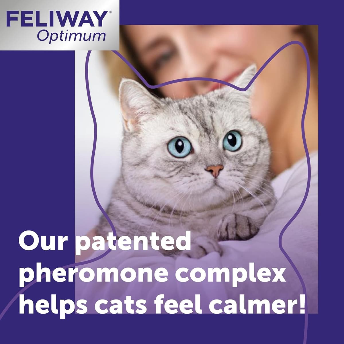 Feliway Optimum 30 Day Cat Calming Odourless Plug-In Pheromone Diffuser Starter Kit, 48ml - Helps Solve Signs of Stress in Ca