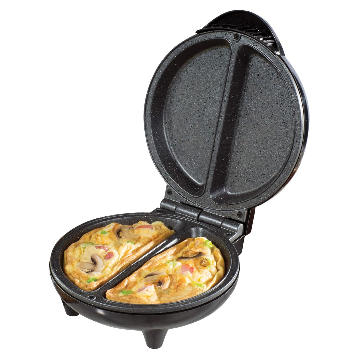 Daewoo Deep Fill Omelette Maker, Dual Non-Stick Plates, Electric 750W Omelette Cooker, Fast, Fluffy Homemade Omelettes – Compact & Easy Clean Breakfast Appliance