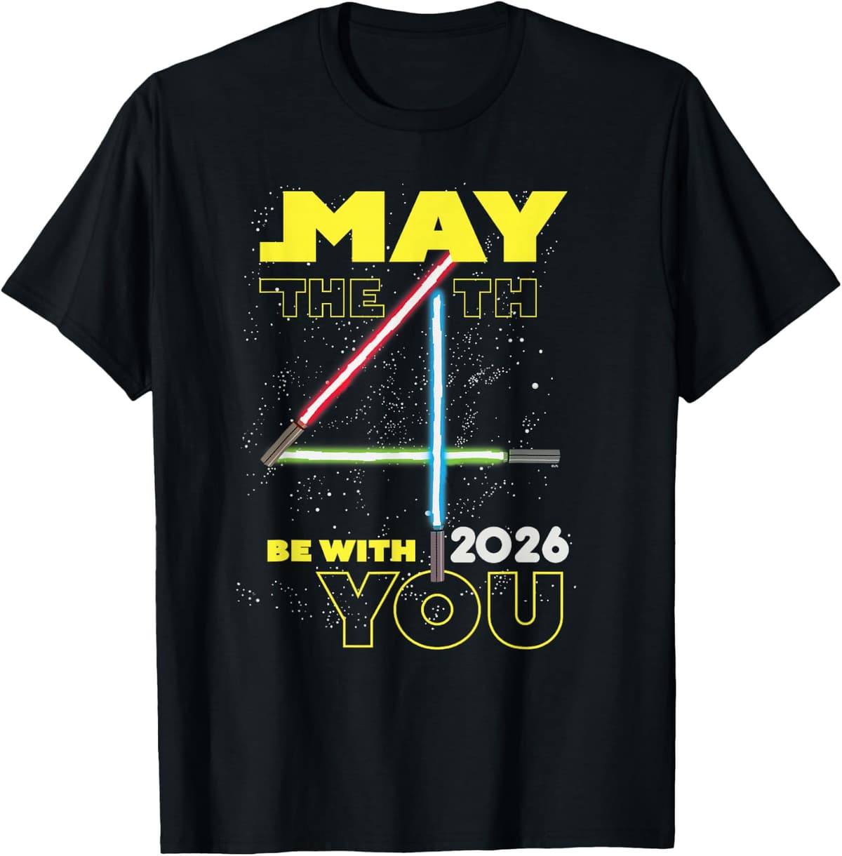 Star Wars May the 4th Be With You 2026 Lightsabers T-Shirt
